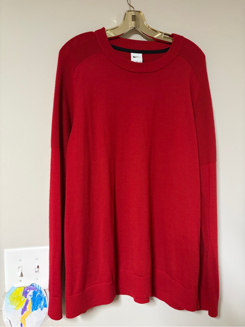 Nike TW Wool Knit Sweater Tiger Woods Sunday Red MASTERS EUC